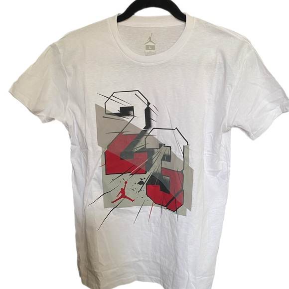 Jordan White Tee with Red and Black #23 Graphic. Boy’s Youth Size Large (12-13). - Picture 2 of 10